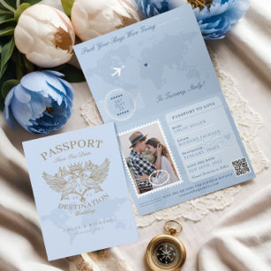 Anuncio Estilo de Passport Guardar la fecha de la boda de
