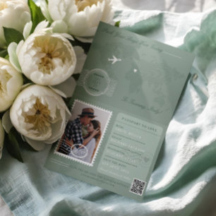 Anuncio Estilo de Passport Guardar la fecha de la boda de
