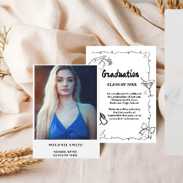 Anuncio Estilos Doodles de la mano Graduación dibujada