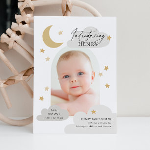 Anuncio Estrellas de la luna Nubes Arco Foto Nacimiento gr