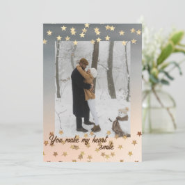 Anuncio Estrellas doradas modernas foto de Holiday Card