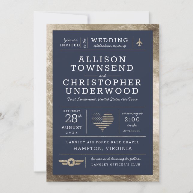 Anuncio Estrellas Patrióticas de Boda y Franjas con Hoja d (Anverso)