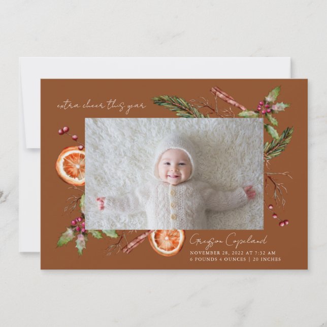 Anuncio Extra Cheque Terracotta Holiday Baby Photo Nace (Anverso)