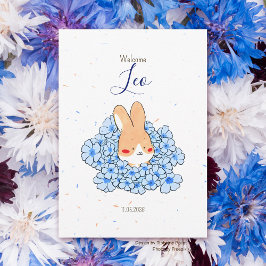 Anuncio Faire-part naissance lapin fleur