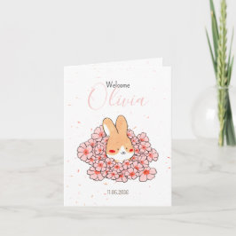 Anuncio Faire-part naissance lapin photo Florals