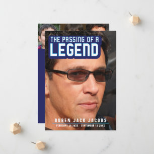 Anuncio Fallecimiento de una leyenda fúnebre conmemoración