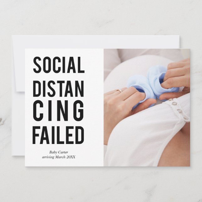 Anuncio Fallo de distanciamiento social sin tipografía ser (Anverso)