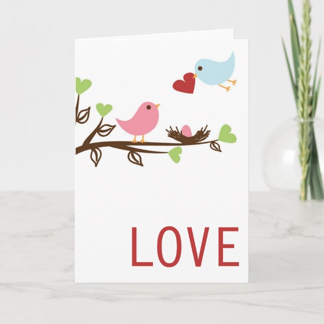 Anuncio Familia de pájaro con el corazón (Anverso)