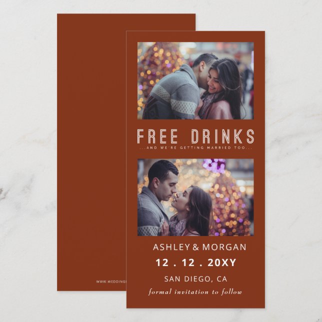 Anuncio Fantástica bebida Gratuita Fotomía Boda Salva La F (Anverso / Reverso)