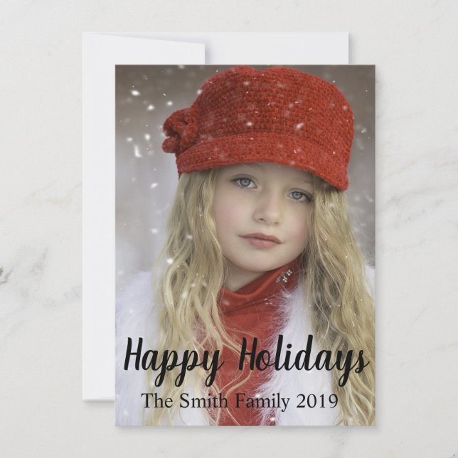 Anuncio Felices Fiestas Navidades De Nombre Familiar (Anverso)