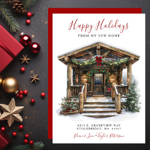 Anuncio Felices Fiestas Nueva Casa Puerta Principal Mudanz