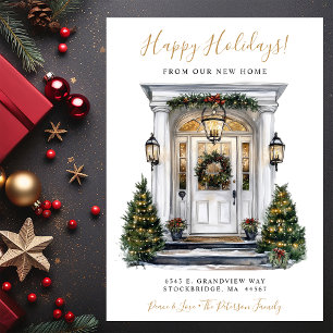 Anuncio Felices Fiestas Nueva Casa Puerta Principal Mudanz