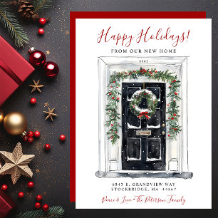 Anuncio Felices Fiestas Nueva Casa Puerta Principal Mudanz