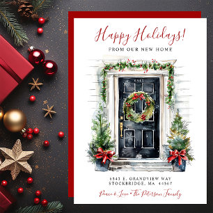 Anuncio Felices Fiestas Nueva Casa Puerta Principal Mudanz