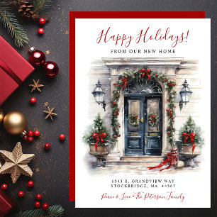 Anuncio Felices Fiestas Nueva Casa Puerta Principal Mudanz