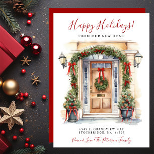 Anuncio Felices Fiestas Nueva Casa Puerta Principal Mudanz