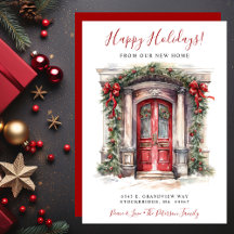 Felices Fiestas Nueva Casa Puerta Roja Mudanza