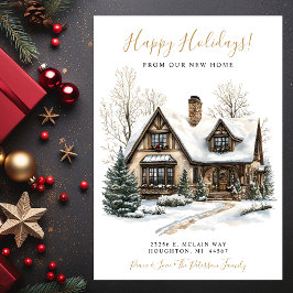 Anuncio Felices Fiestas Nuevo Hogar en Movimiento