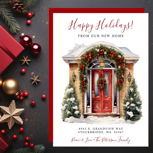 Anuncio Felices Fiestas Nuevo Hogar Puerta Roja Movimiento (Subido por el creador)