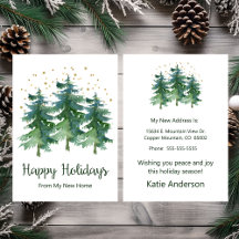 Felices Fiestas Nuevos Árboles de Pino Hogar