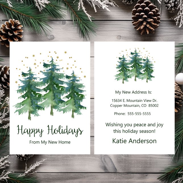 Anuncio Felices Fiestas Nuevos Árboles de Pino Hogar (Subido por el creador)