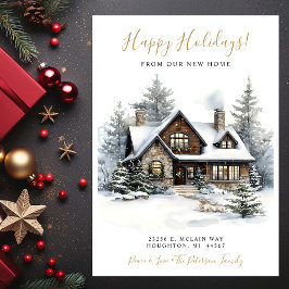 Anuncio Felices Fiestas Rústico Nuevo Hogar En Movimiento