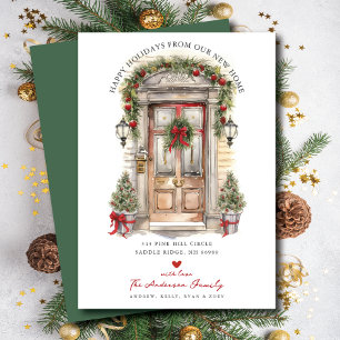 Anuncio Felices vacaciones en movimiento de puerta delante