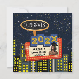 Anuncio Felicidades Graduado Cartel de Foto de Horizonte d