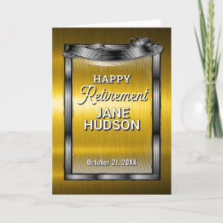 Anuncio Felicitaciones Feliz Jubilación Negra y Oro