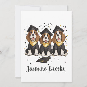 Anuncio Felicitaciones Graduación de perros hondos Basset