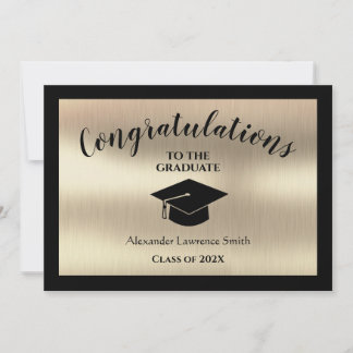 Anuncio Felicitaciones Graduate Class of 2021 Black Gold