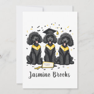 Anuncio Felicitaciones Perros de canapé estándar de gradua