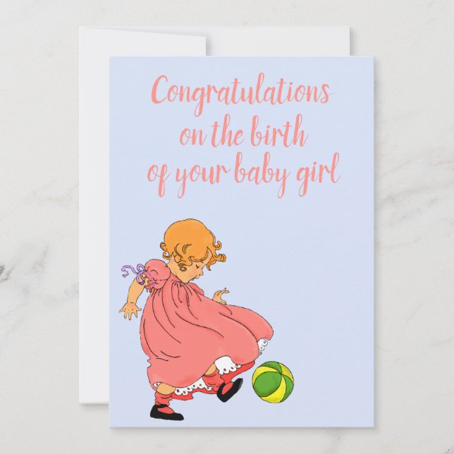 Anuncio Felicitaciones por el nacimiento de la hija, la ve (Anverso)