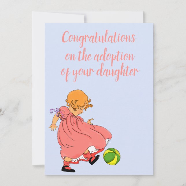 Anuncio Felicitaciones por la adopción de una hija, venado (Anverso)