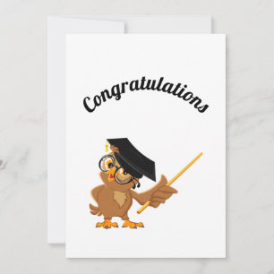 Anuncio Felicitaciones, sabia graduación de búho