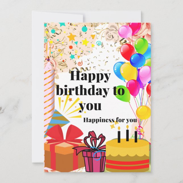 Anuncio Feliz cumpleaños para ti (Anverso)