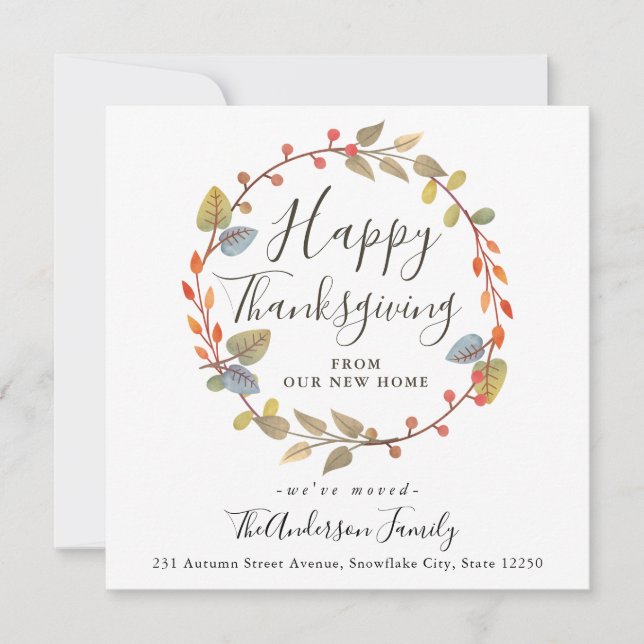 Anuncio Feliz Día de Acción de Gracias Día de Otoño de Nav (Anverso)