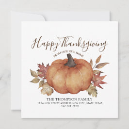 Anuncio Feliz Día de Acción de Gracias Nueva Calabaza Hoga