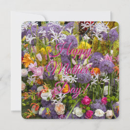 Anuncio Feliz Día de la Madre con flores