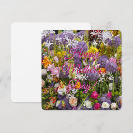 Anuncio Feliz Día de la Madre con flores
