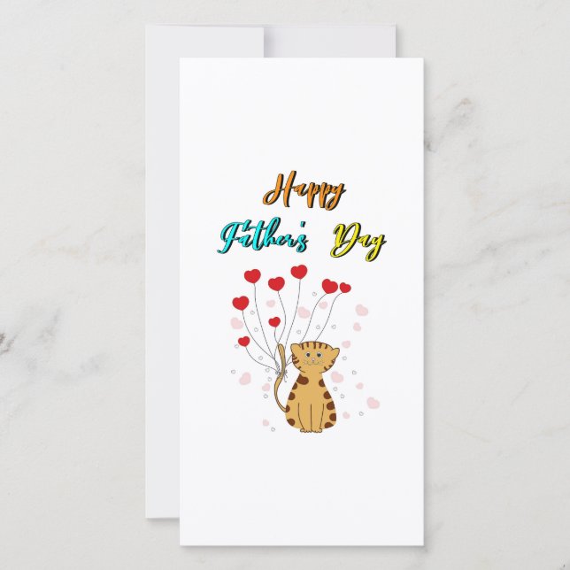 Anuncio Feliz Día del Padre Kitty Papá Regalo Padre Gato P (Anverso)