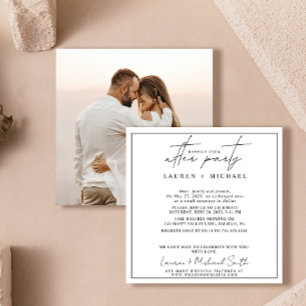 Anuncio Feliz día tras foto de Boda blanco y negro