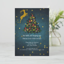 Anuncio Feliz fiesta navideña Nueva casa en movimiento