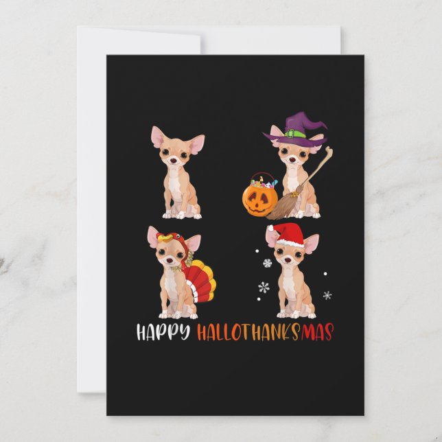 Anuncio Feliz Hallothanksmas linda bruja Turquía Santa (Anverso)