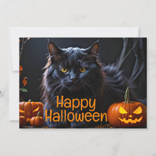 Anuncio Feliz Holloween - Gato negro