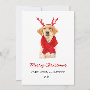Anuncio Feliz Navidad 2020 Labrador Cachorro con bufanda r