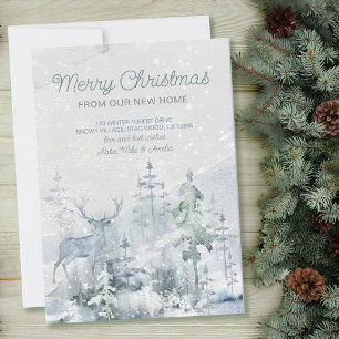 Anuncio Feliz Navidad desde New Home Forest Stag Moving