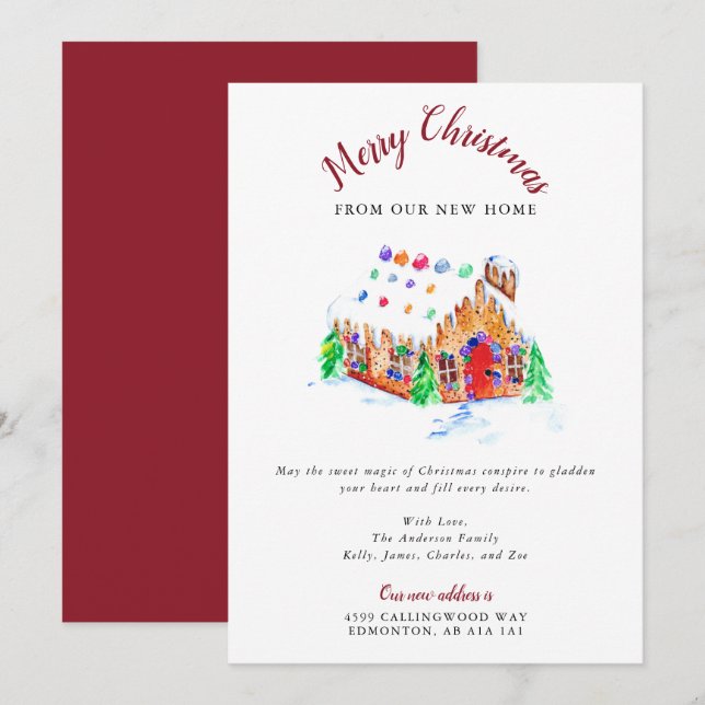 Anuncio Feliz Navidad desde nuestra nueva dirección A (Anverso / Reverso)