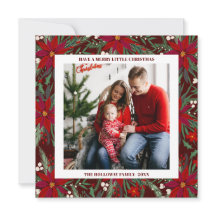 Feliz Navidad florida plaza de fotos verde roja