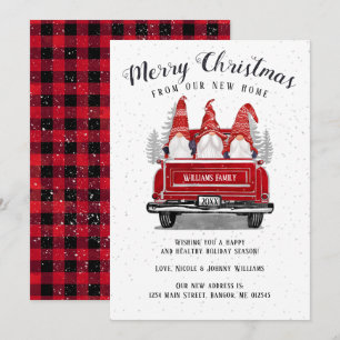 Anuncio Feliz Navidad Gnome Vintage Red Truck en movimient